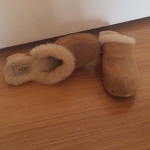 UGG Australia Kalie Suede Shearling Clogs
